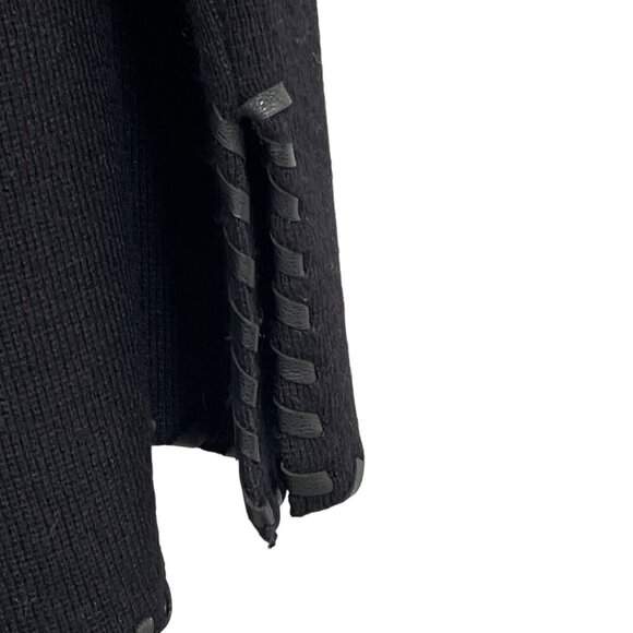 Zara Knit Black Draped Waterfall Fringe Cardigan Sweater Women’s Size Small - Picture 10 of 12